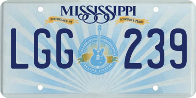 MS license plate LGG239