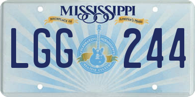 MS license plate LGG244