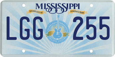 MS license plate LGG255