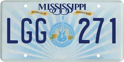 MS license plate LGG271