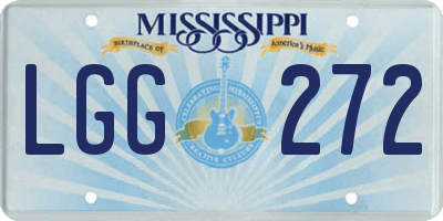 MS license plate LGG272