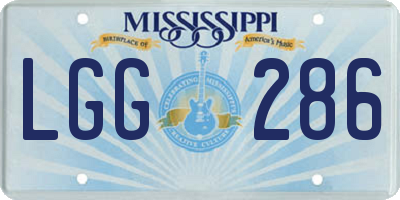 MS license plate LGG286