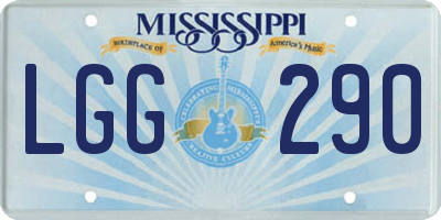 MS license plate LGG290