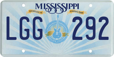 MS license plate LGG292