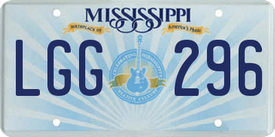 MS license plate LGG296