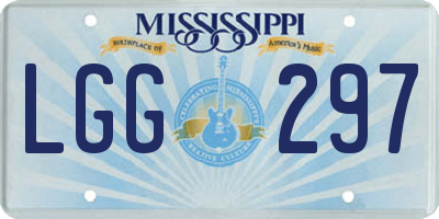 MS license plate LGG297