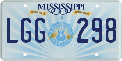 MS license plate LGG298