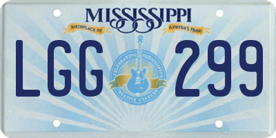 MS license plate LGG299