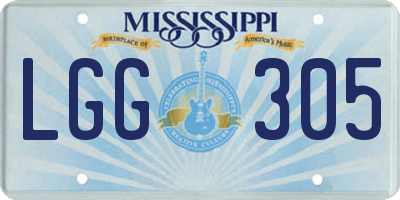 MS license plate LGG305