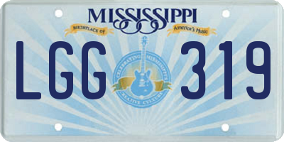 MS license plate LGG319