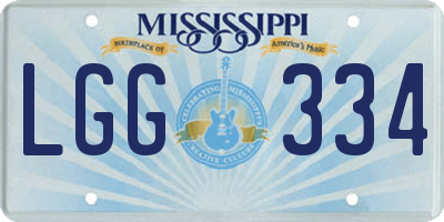 MS license plate LGG334