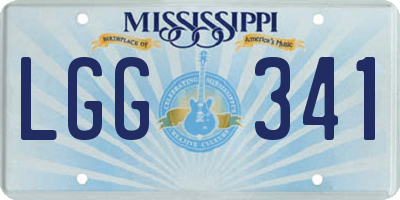 MS license plate LGG341
