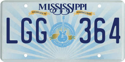 MS license plate LGG364