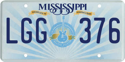 MS license plate LGG376