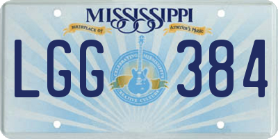 MS license plate LGG384