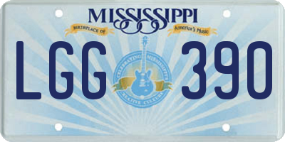 MS license plate LGG390