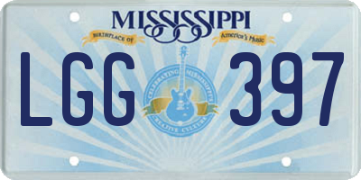 MS license plate LGG397