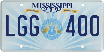 MS license plate LGG400