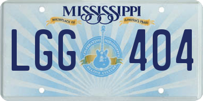 MS license plate LGG404