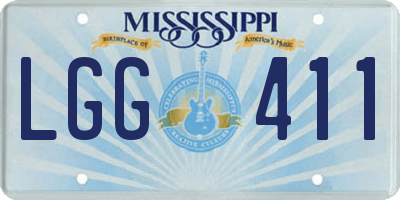 MS license plate LGG411