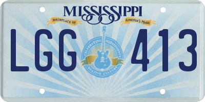 MS license plate LGG413