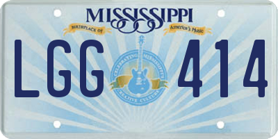 MS license plate LGG414