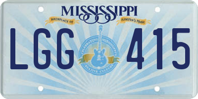 MS license plate LGG415