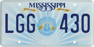 MS license plate LGG430