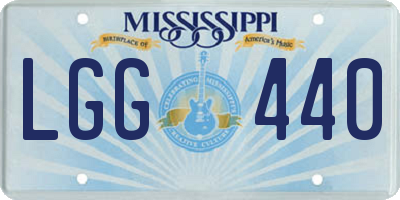 MS license plate LGG440