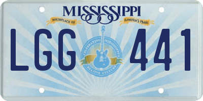 MS license plate LGG441