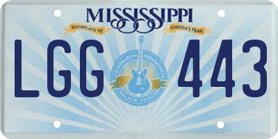 MS license plate LGG443