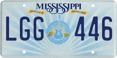 MS license plate LGG446