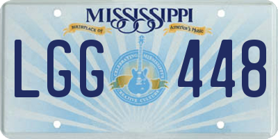 MS license plate LGG448