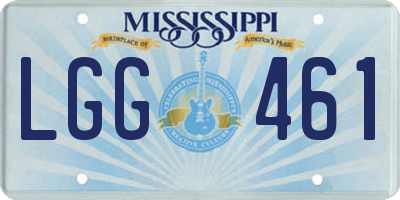 MS license plate LGG461
