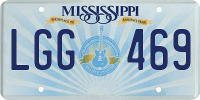 MS license plate LGG469