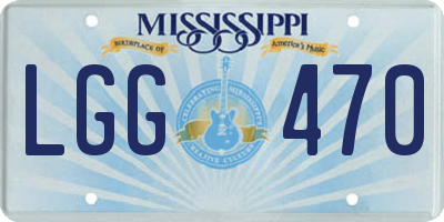 MS license plate LGG470