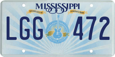 MS license plate LGG472