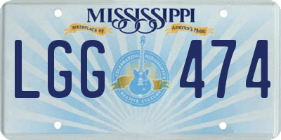 MS license plate LGG474