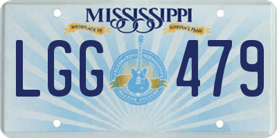 MS license plate LGG479