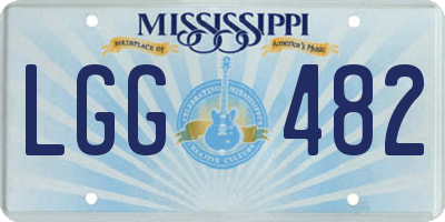 MS license plate LGG482