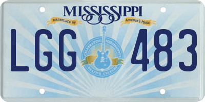 MS license plate LGG483