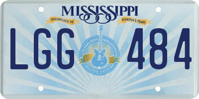 MS license plate LGG484