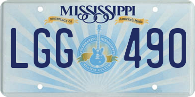 MS license plate LGG490