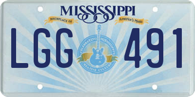 MS license plate LGG491