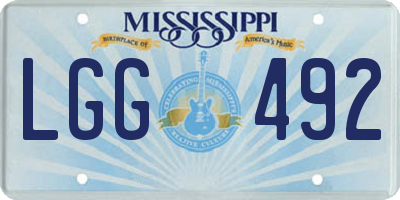 MS license plate LGG492