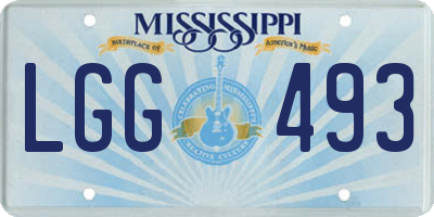 MS license plate LGG493