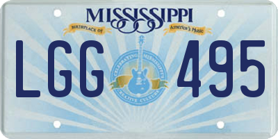 MS license plate LGG495