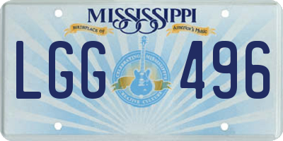 MS license plate LGG496