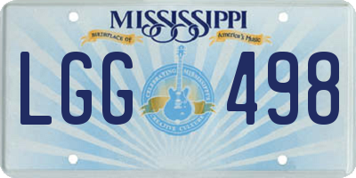 MS license plate LGG498