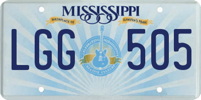 MS license plate LGG505